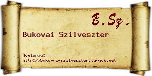 Bukovai Szilveszter névjegykártya
